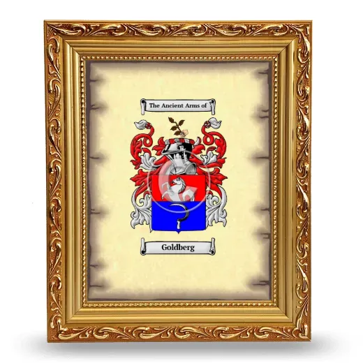 Goldberg Coat of Arms Framed - Gold