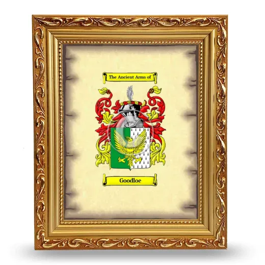 Goodloe Coat of Arms Framed - Gold