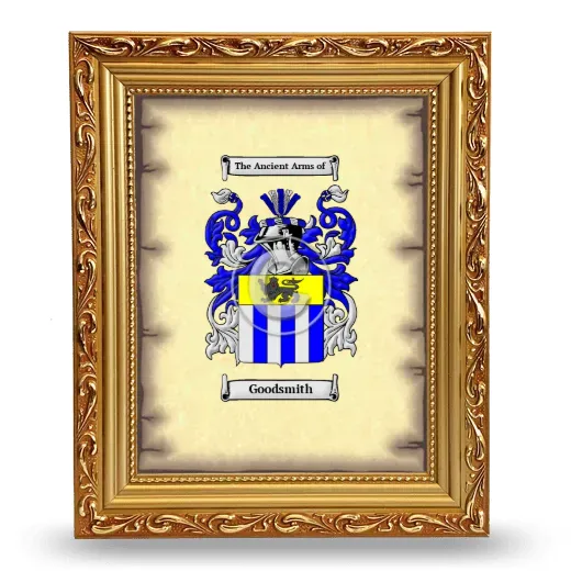 Goodsmith Coat of Arms Framed - Gold