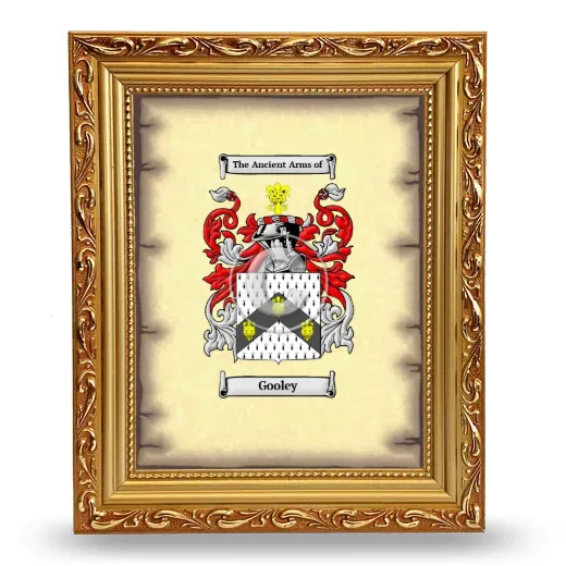 Gooley Coat of Arms Framed - Gold