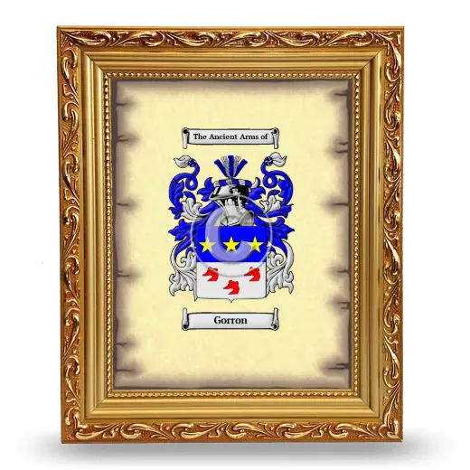 Gorron Coat of Arms Framed - Gold