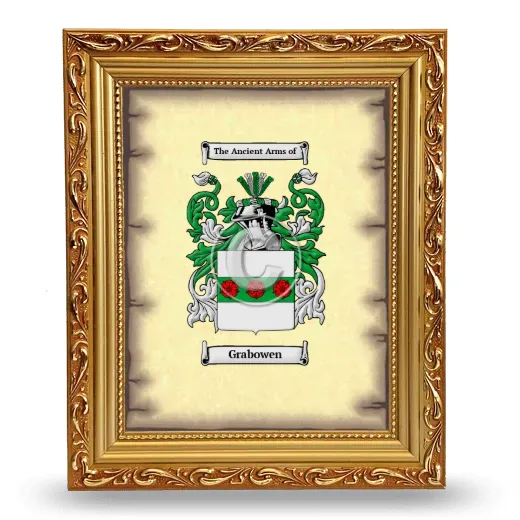 Grabowen Coat of Arms Framed - Gold