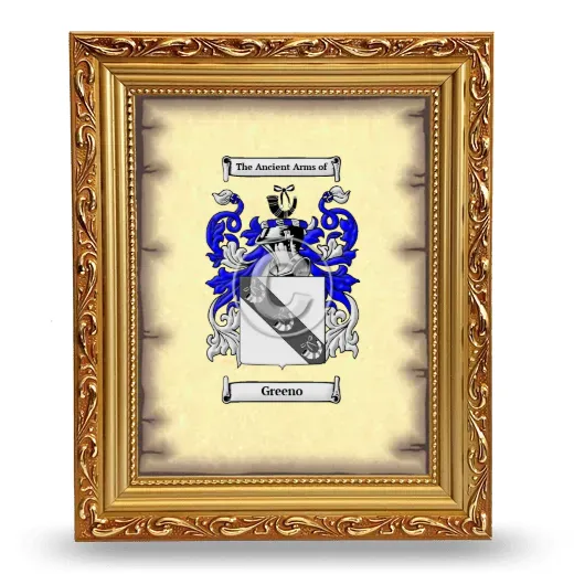 Greeno Coat of Arms Framed - Gold