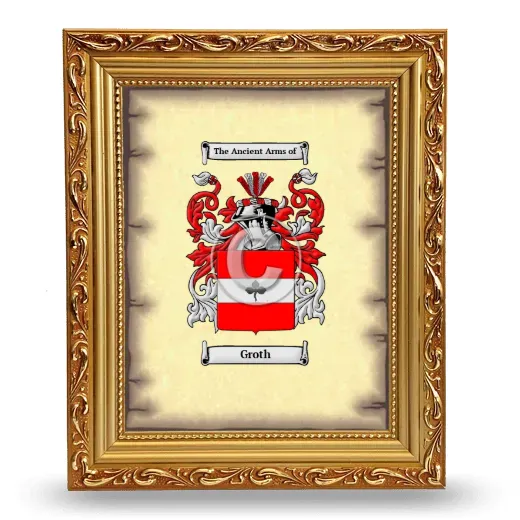 Groth Coat of Arms Framed - Gold