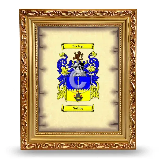 Guffey Coat of Arms Framed - Gold