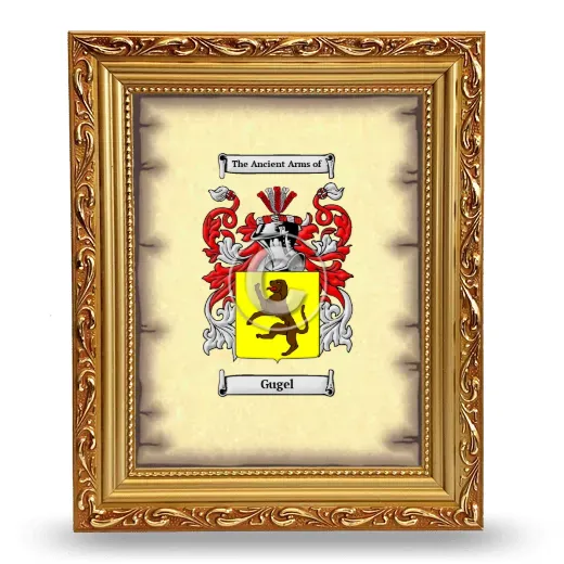 Gugel Coat of Arms Framed - Gold
