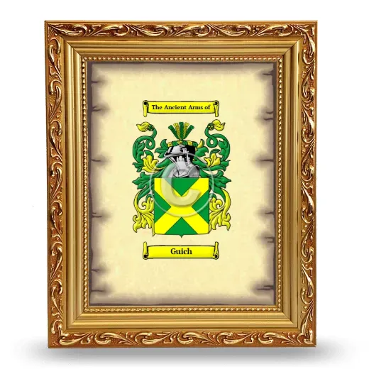 Guich Coat of Arms Framed - Gold