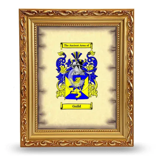 Guild Coat of Arms Framed - Gold