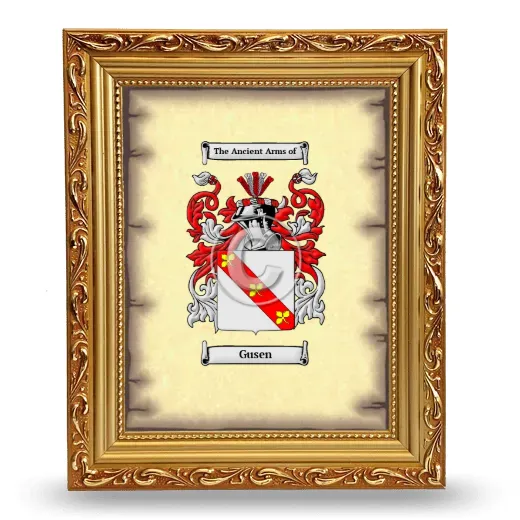 Gusen Coat of Arms Framed - Gold