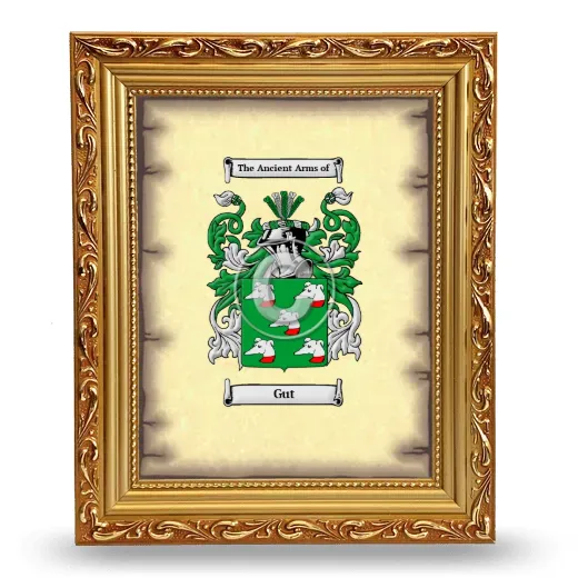 Gut Coat of Arms Framed - Gold