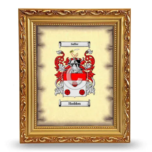 Haddon Coat of Arms Framed - Gold