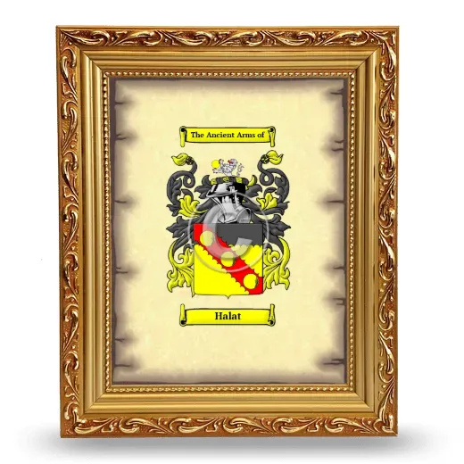 Halat Coat of Arms Framed - Gold