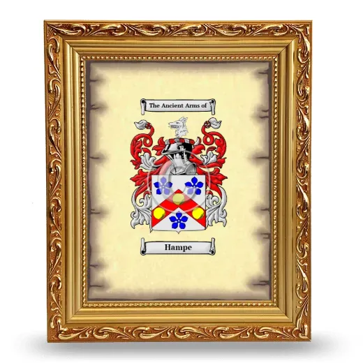 Hampe Coat of Arms Framed - Gold