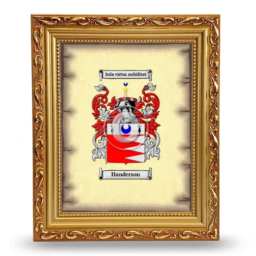 Handerson Coat of Arms Framed - Gold