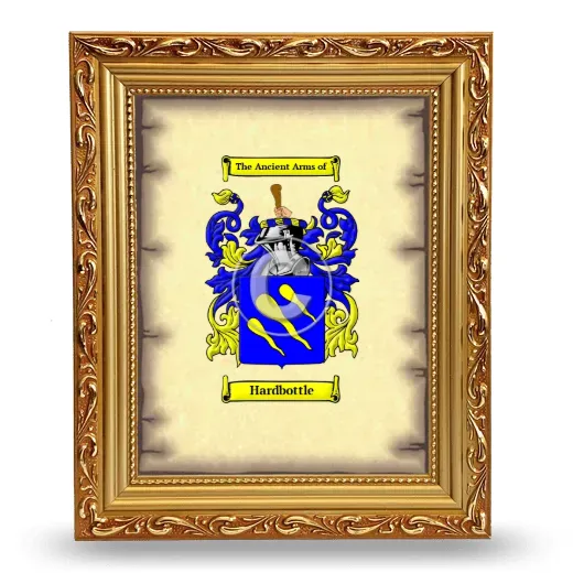 Hardbottle Coat of Arms Framed - Gold