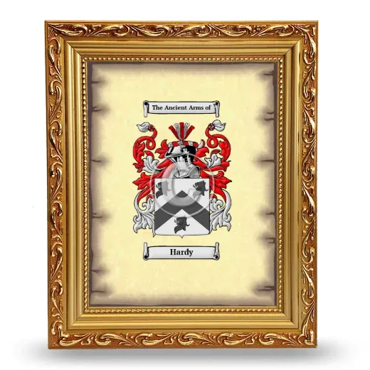 Hardy Coat of Arms Framed - Gold
