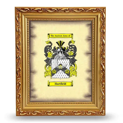 Hartfield Coat of Arms Framed - Gold