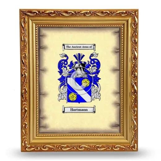 Hartmann Coat of Arms Framed - Gold