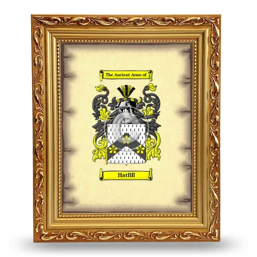 Hatfill Coat of Arms Framed - Gold