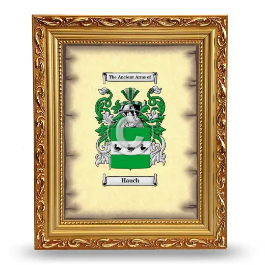 Hauch Coat of Arms Framed - Gold