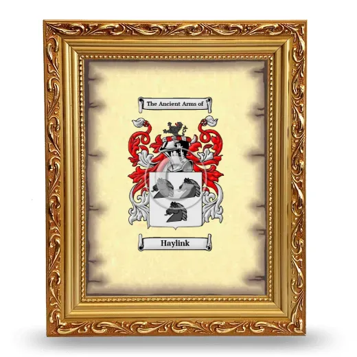 Haylink Coat of Arms Framed - Gold