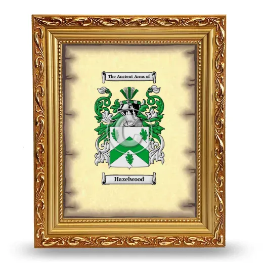Hazelwood Coat of Arms Framed - Gold