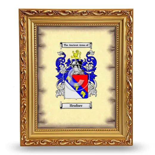 Heafner Coat of Arms Framed - Gold