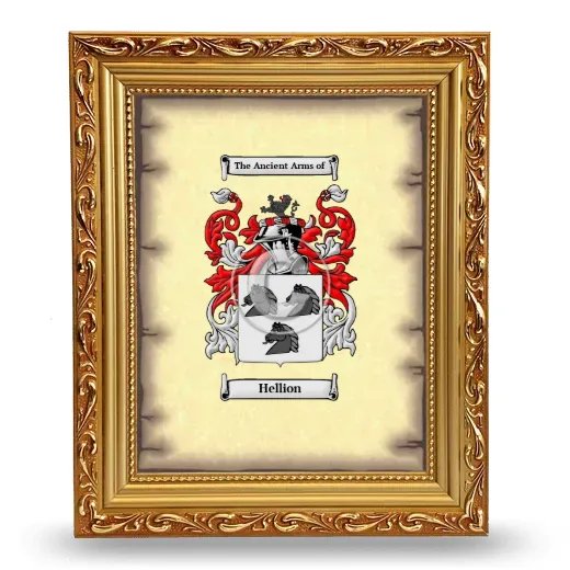 Hellion Coat of Arms Framed - Gold