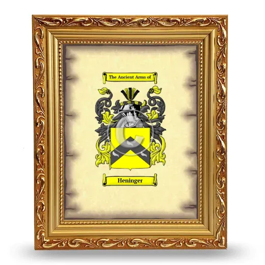 Heninger Coat of Arms Framed - Gold