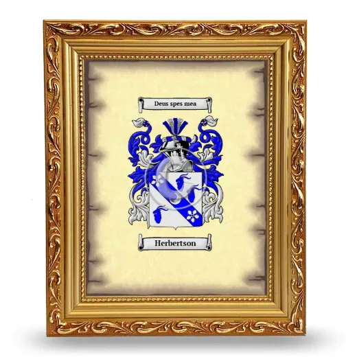 Herbertson Coat of Arms Framed - Gold