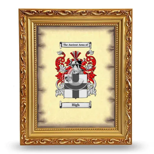 High Coat of Arms Framed - Gold