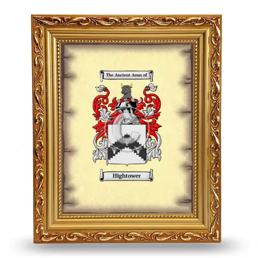 Hightower Coat of Arms Framed - Gold