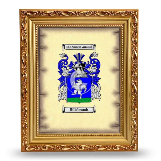 Hillebrandt Coat of Arms Framed - Gold
