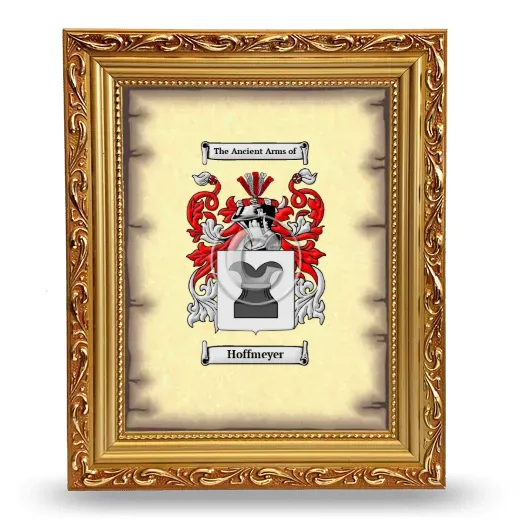 Hoffmeyer Coat of Arms Framed - Gold