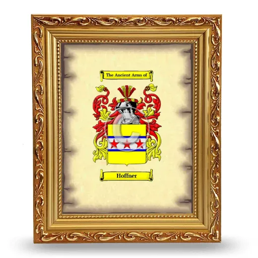 Hoffner Coat of Arms Framed - Gold