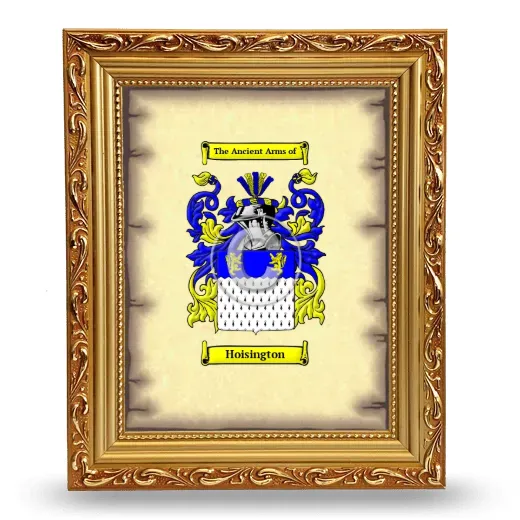 Hoisington Coat of Arms Framed - Gold