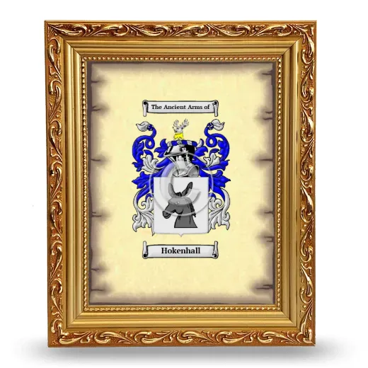 Hokenhall Coat of Arms Framed - Gold