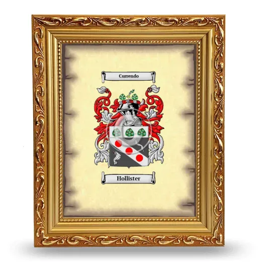 Hollister Coat of Arms Framed - Gold
