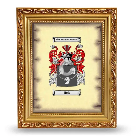 Hols Coat of Arms Framed - Gold