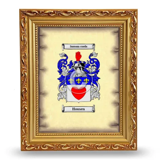 Housen Coat of Arms Framed - Gold