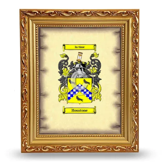 Houstone Coat of Arms Framed - Gold