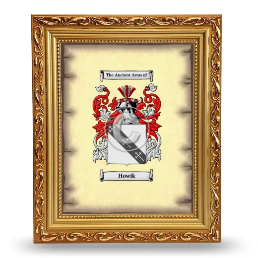 Howik Coat of Arms Framed - Gold