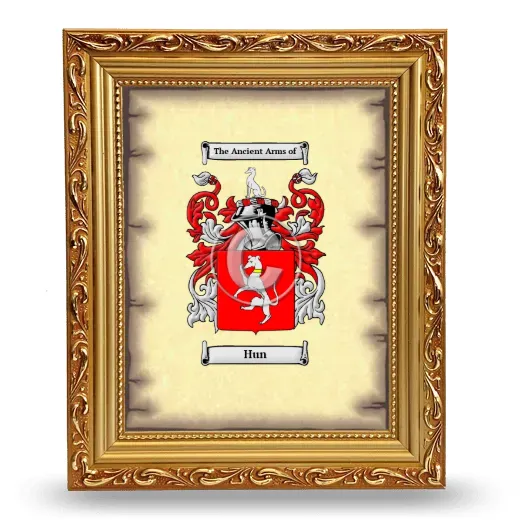 Hun Coat of Arms Framed - Gold