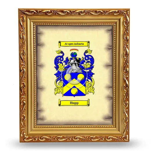 Hupp Coat of Arms Framed - Gold