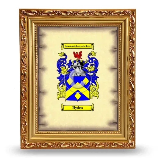 Hyden Coat of Arms Framed - Gold