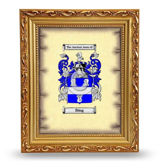Ibing Coat of Arms Framed - Gold