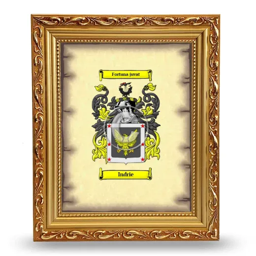 Indrie Coat of Arms Framed - Gold