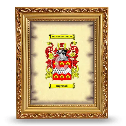 Ingersoll Coat of Arms Framed - Gold