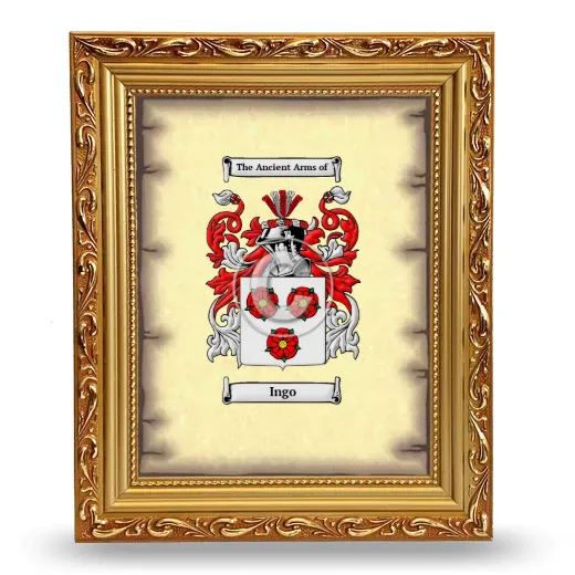 Ingo Coat of Arms Framed - Gold