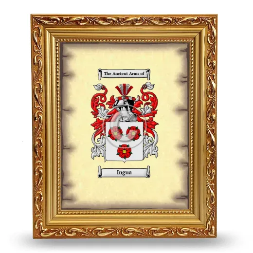 Ingua Coat of Arms Framed - Gold